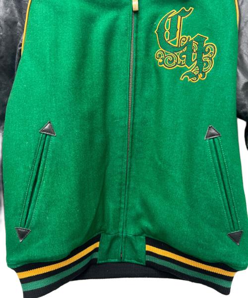 Coogi（クージー）Coogi (クージー) スタジャン グリーン×ブラック サイズ:Ｌの古着・服飾アイテム