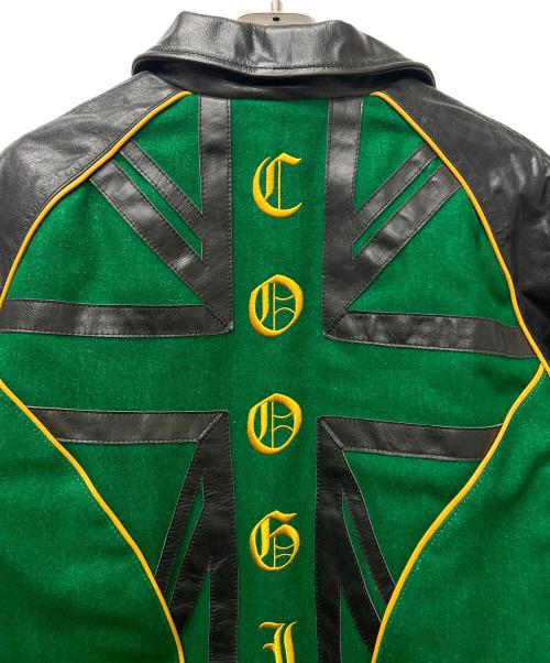 Coogi（クージー）Coogi (クージー) スタジャン グリーン×ブラック サイズ:Ｌの古着・服飾アイテム