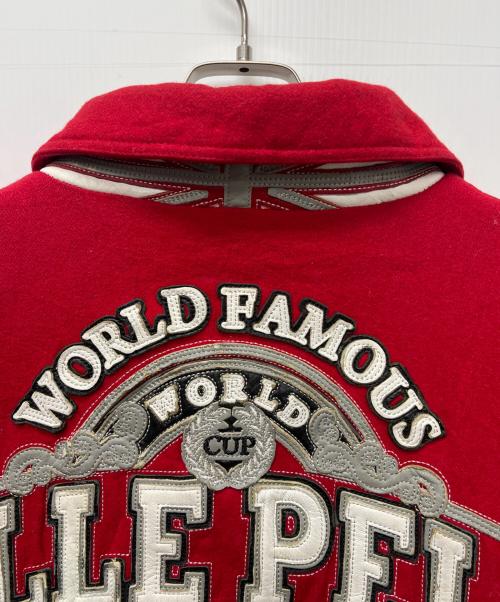 pellepelle（ペレペレ）pellepelle (ペレペレ) スタジャン レッド×ブラック サイズ:XXLの古着・服飾アイテム