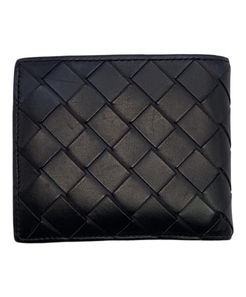 BOTTEGA VENETA（ボッテガベネタ）BOTTEGA VENETA (ボッテガベネタ) 2つ折り財布 ブラックの古着・服飾アイテム