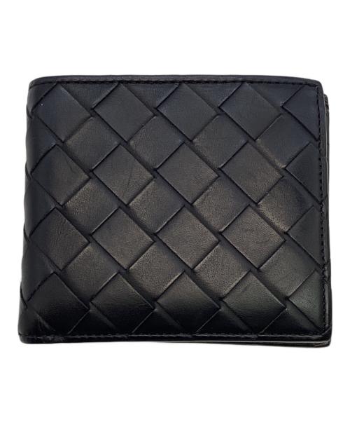 BOTTEGA VENETA（ボッテガベネタ）BOTTEGA VENETA (ボッテガベネタ) 2つ折り財布 ブラックの古着・服飾アイテム