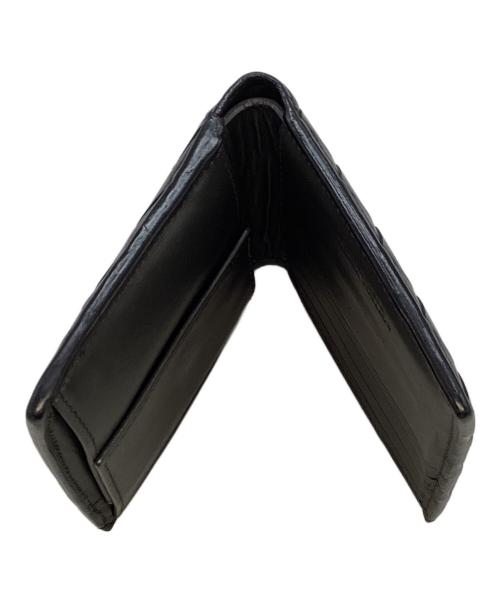 BOTTEGA VENETA（ボッテガベネタ）BOTTEGA VENETA (ボッテガベネタ) 2つ折り財布 ブラックの古着・服飾アイテム