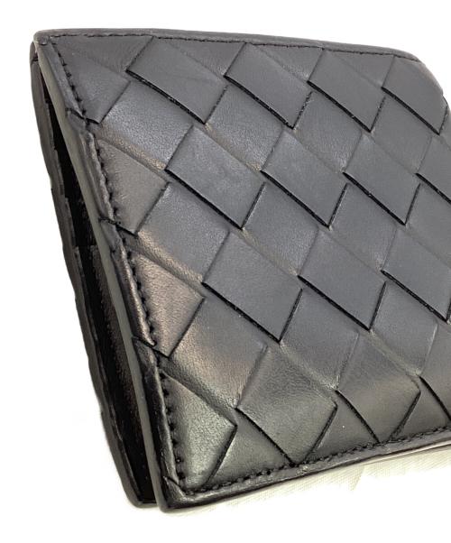 BOTTEGA VENETA（ボッテガベネタ）BOTTEGA VENETA (ボッテガベネタ) 2つ折り財布 ブラックの古着・服飾アイテム