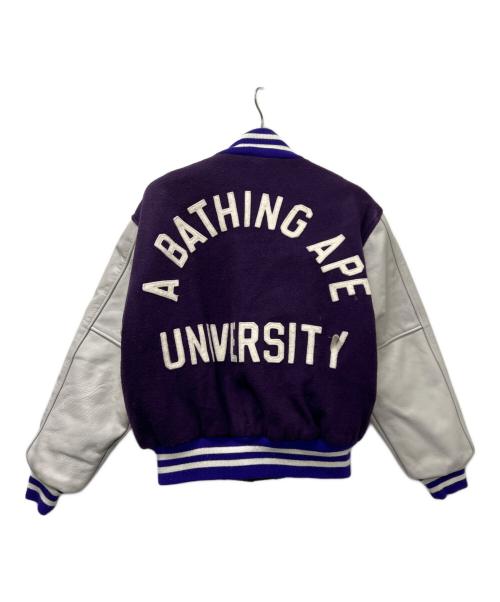 A BATHING APE（アベイシングエイプ）A BATHING APE (アベイシングエイプ) POST (ポスト) スタジャン パープル サイズ:ＸＬの古着・服飾アイテム