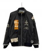 AVIREXアヴィレックス）の古着「コンビネーションシースルージャケット」｜ブラック