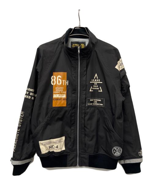 AVIREX（アヴィレックス）AVIREX (アヴィレックス) コンビネーションシースルージャケット ブラック サイズ:ＸＬの古着・服飾アイテム