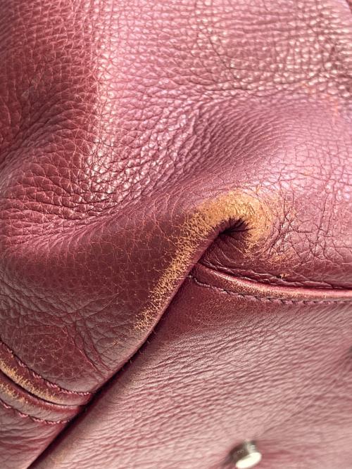 aniary（アニアリ）aniary (アニアリ) シュリンクレザートートバッグ レッドの古着・服飾アイテム