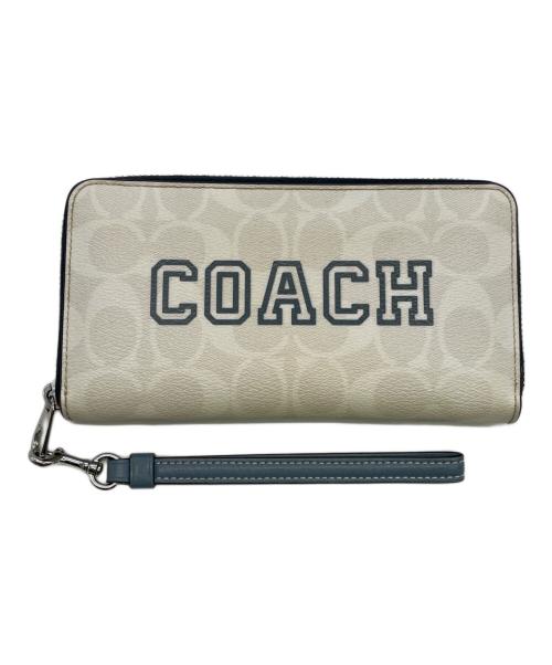 COACH（コーチ）COACH Long Zip Around Wallet In Signature Canvas With Varsity Motif(ロングジップアラウンドウォレット インシグネチャーキャンバス ウィズヴァーシティモチーフ)の古着・服飾アイテム