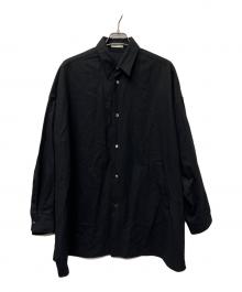 CLANE HOMME（クラネ オム）の古着「OVER SIZE FLANNEL SHIRT」｜ブラック