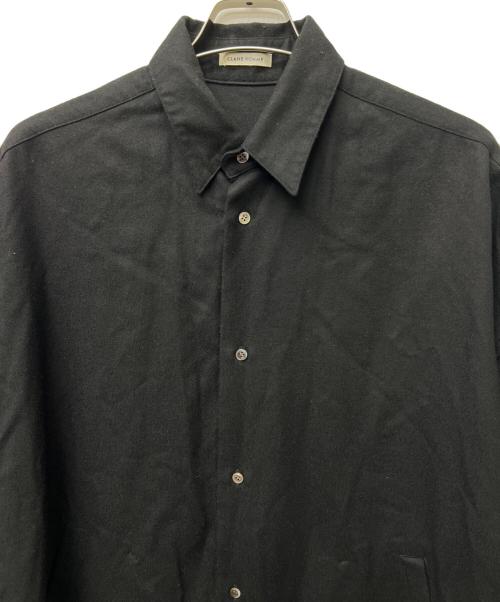 CLANE HOMME（クラネ オム）CLANE HOMME (クラネ オム) OVER SIZE FLANNEL SHIRT ブラック サイズ:１の古着・服飾アイテム