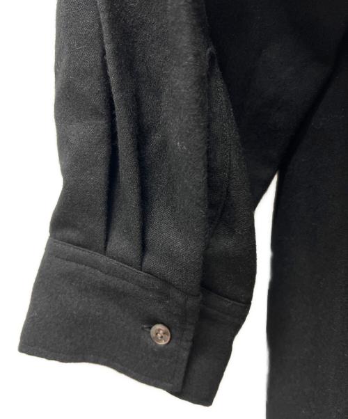 CLANE HOMME（クラネ オム）CLANE HOMME (クラネ オム) OVER SIZE FLANNEL SHIRT ブラック サイズ:１の古着・服飾アイテム