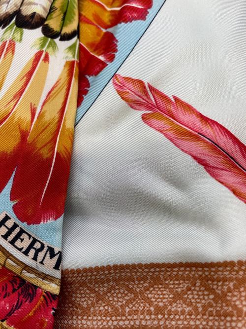 HERMES（エルメス）HERMES (エルメス) カレ　90　BRAZIL スカイブルーの古着・服飾アイテム