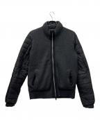 DUVETICAデュベティカ）の古着「ニット切替リバーシブルダウンジャケット」｜グレー×ブラック