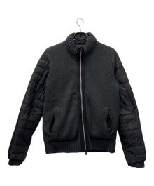 DUVETICA（デュベティカ）の古着「ニット切替リバーシブルダウンジャケット」｜グレー×ブラック