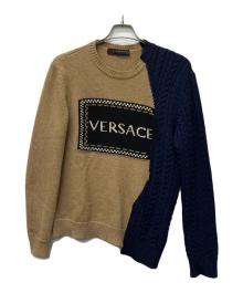 VERSACE（ヴェルサーチェ）の古着「厚手ニット」｜ブラウン×ネイビー