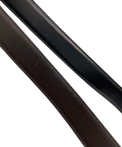 GUCCI（グッチ）GUCCI (グッチ) インターロッキングレザーベルト ブラウンの古着・服飾アイテム