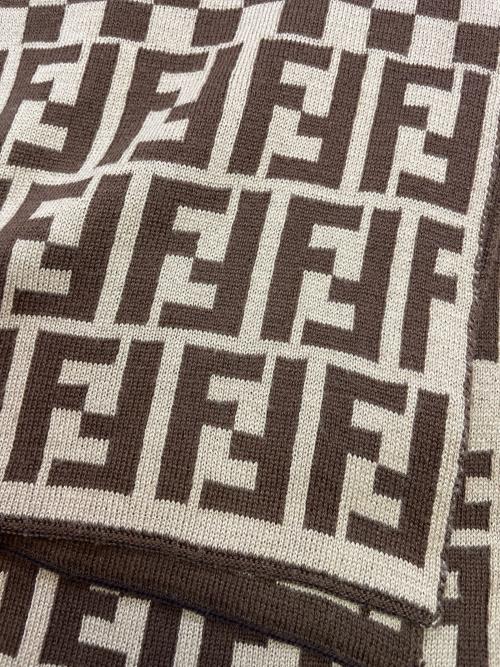 FENDI（フェンディ）FENDI (フェンディ) マフラー ブラウンの古着・服飾アイテム