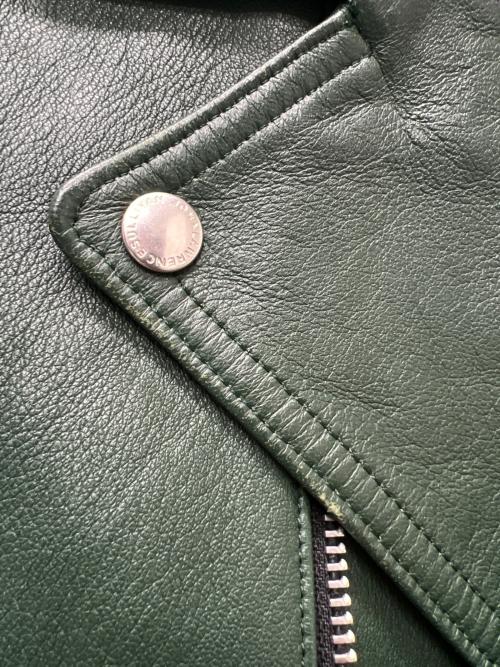 JOHN LAWRENCE SULLIVAN（ジョン ローレンス サリバン）JOHN LAWRENCE SULLIVAN (ジョン ローレンス サリバン) ラムレザージャケット グリーン サイズ:３８の古着・服飾アイテム