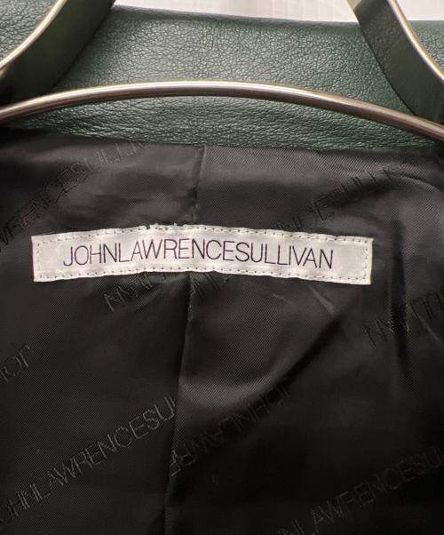 JOHN LAWRENCE SULLIVAN（ジョン ローレンス サリバン）JOHN LAWRENCE SULLIVAN (ジョン ローレンス サリバン) ラムレザージャケット グリーン サイズ:３８の古着・服飾アイテム