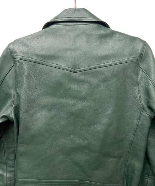 JOHN LAWRENCE SULLIVAN（ジョン ローレンス サリバン）JOHN LAWRENCE SULLIVAN (ジョン ローレンス サリバン) ラムレザージャケット グリーン サイズ:３８の古着・服飾アイテム