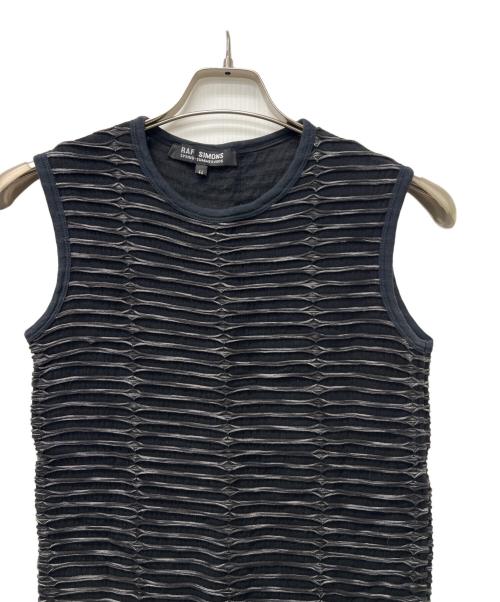 RAF SIMONS（ラフシモンズ）RAF SIMONS (ラフシモンズ) デザインタンクトップ ブラック サイズ:４４の古着・服飾アイテム