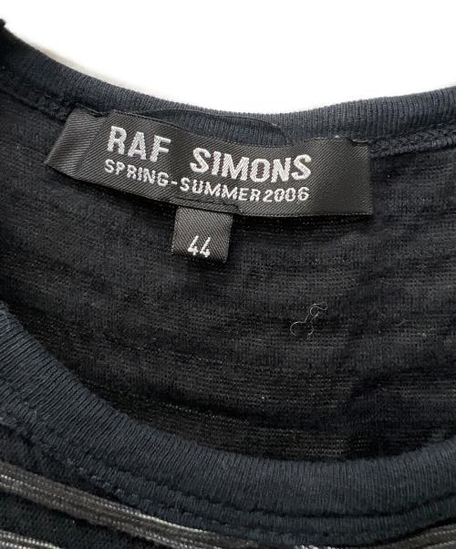 RAF SIMONS（ラフシモンズ）RAF SIMONS (ラフシモンズ) デザインタンクトップ ブラック サイズ:４４の古着・服飾アイテム