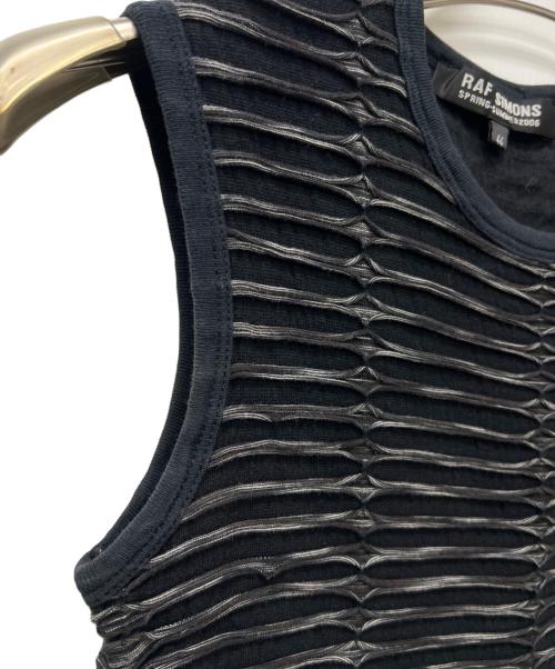 RAF SIMONS（ラフシモンズ）RAF SIMONS (ラフシモンズ) デザインタンクトップ ブラック サイズ:４４の古着・服飾アイテム