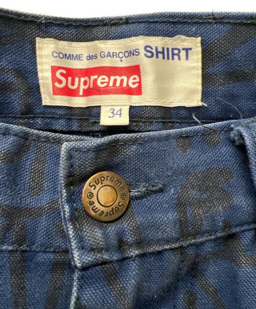 SUPREME（シュプリーム）SUPREME (シュプリーム) COMME des GARCONS SHIRT (コムデギャルソンシャツ) パンツ ネイビー サイズ:３４の古着・服飾アイテム