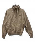 AMI Alexandre Mattiussiアミアレクサンドルマテュッシ）の古着「ハートロゴハーフジップスウェット」｜ベージュ