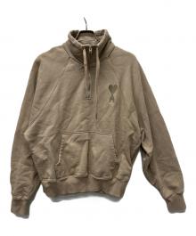 AMI Alexandre Mattiussi（アミアレクサンドルマテュッシ）の古着「ハートロゴハーフジップスウェット」｜ベージュ