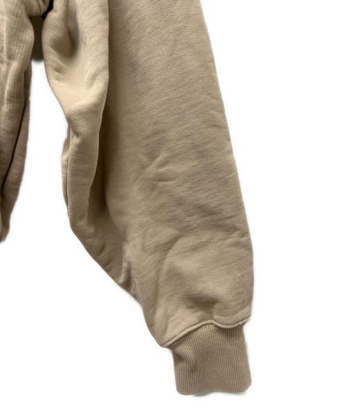 AMI Alexandre Mattiussi（アミアレクサンドルマテュッシ）AMI Alexandre Mattiussi (アミアレクサンドルマテュッシ) ハートロゴハーフジップスウェット ベージュ サイズ:ＸＬの古着・服飾アイテム