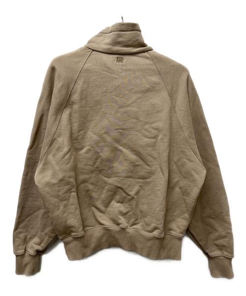 AMI Alexandre Mattiussi（アミアレクサンドルマテュッシ）AMI Alexandre Mattiussi (アミアレクサンドルマテュッシ) ハートロゴハーフジップスウェット ベージュ サイズ:ＸＬの古着・服飾アイテム