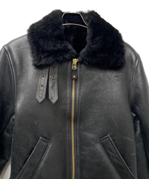 Schott（ショット）Schott (ショット) B-3 ムートンフライトジャケット ブラック サイズ:３６の古着・服飾アイテム