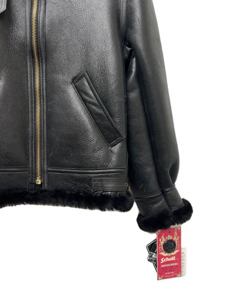 Schott（ショット）Schott (ショット) B-3 ムートンフライトジャケット ブラック サイズ:３６の古着・服飾アイテム