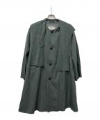 IMPER MEABLE yohji yamamotoインパァーミィアブル ヨウジヤマモト）の古着「ノーカラーコート」｜グリーン
