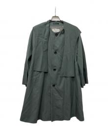 IMPER MEABLE yohji yamamoto（インパァーミィアブル ヨウジヤマモト）の古着「ノーカラーコート」｜グリーン