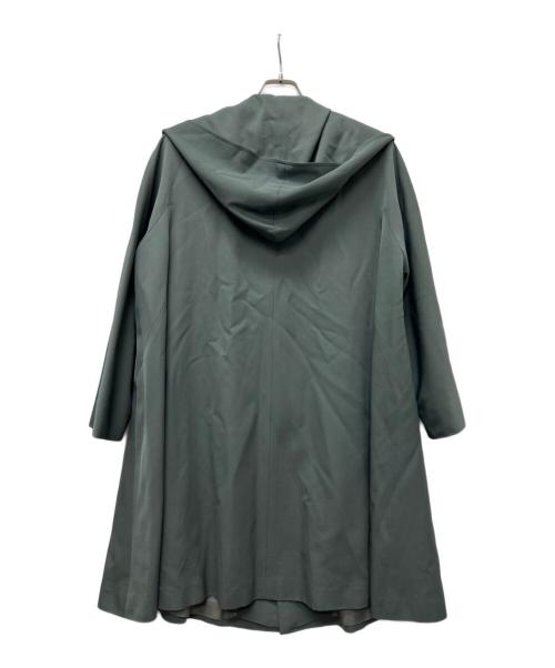 IMPER MEABLE yohji yamamoto（インパァーミィアブル ヨウジヤマモト）IMPER MEABLE yohji yamamoto (インパァーミィアブル ヨウジヤマモト) ノーカラーコート グリーン サイズ:３８の古着・服飾アイテム