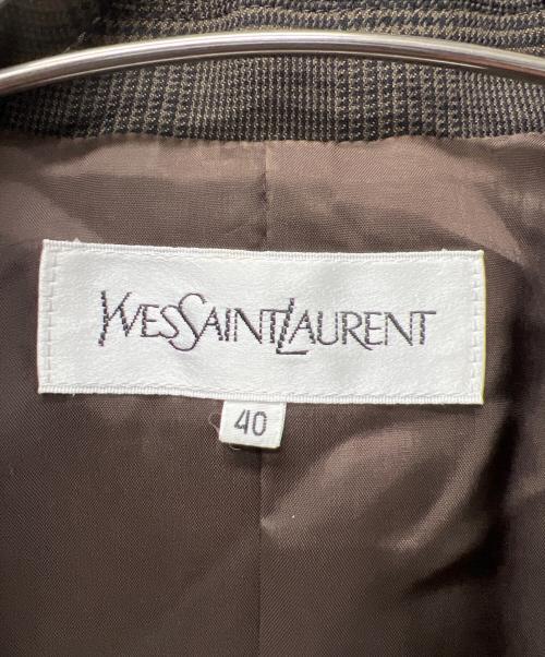 Yves Saint Laurent（イヴサンローラン）Yves Saint Laurent (イヴサンローラン) セットアップスーツ ベージュ サイズ:４０の古着・服飾アイテム