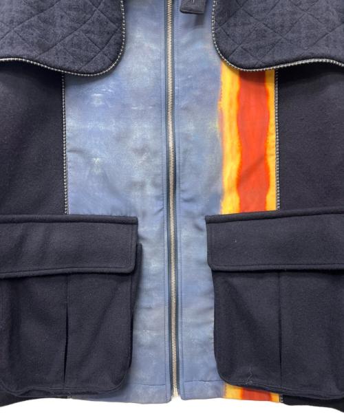 KYOU（キョウ）KYOU (キョウ) ウール切替コート ネイビー サイズ:２の古着・服飾アイテム