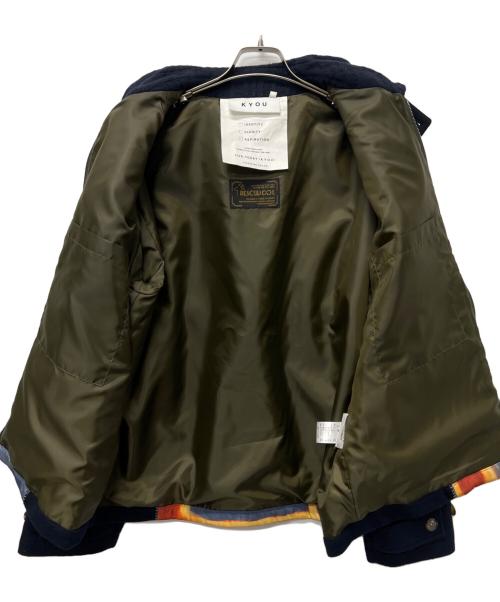 KYOU（キョウ）KYOU (キョウ) ウール切替コート ネイビー サイズ:２の古着・服飾アイテム