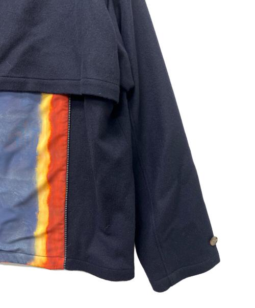 KYOU（キョウ）KYOU (キョウ) ウール切替コート ネイビー サイズ:２の古着・服飾アイテム