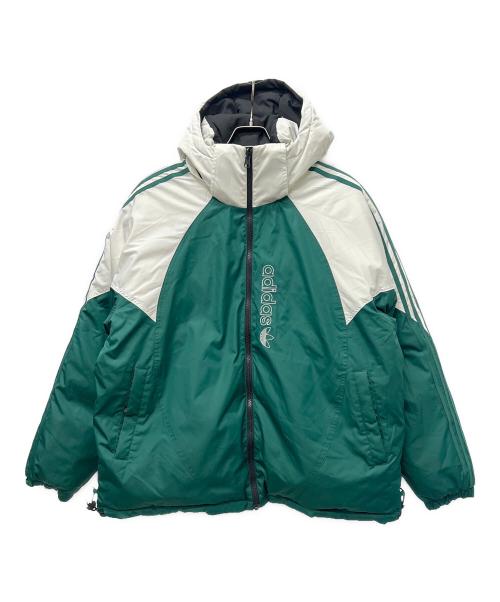 adidas Originals（アディダスオリジナル）adidas Originals (アディダスオリジナル) M JKT DOWN REV COLLEGIATEGREEN グリーン×ホワイト サイズ:ＸＬの古着・服飾アイテム