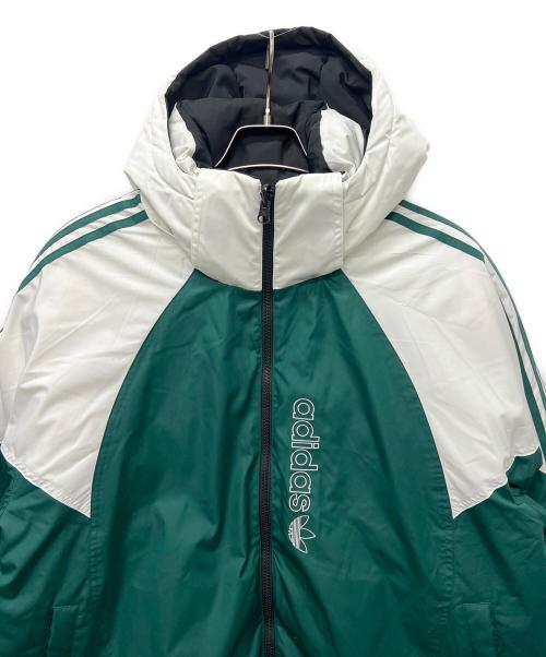 adidas Originals（アディダスオリジナル）adidas Originals (アディダスオリジナル) M JKT DOWN REV COLLEGIATEGREEN グリーン×ホワイト サイズ:ＸＬの古着・服飾アイテム