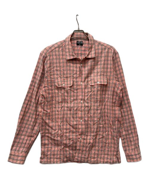 stussy（ステューシー）stussy (ステューシー) 長袖シャツ ピンク サイズ:ＸＬの古着・服飾アイテム