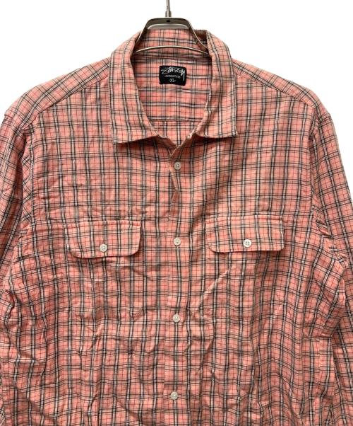 stussy（ステューシー）stussy (ステューシー) 長袖シャツ ピンク サイズ:ＸＬの古着・服飾アイテム