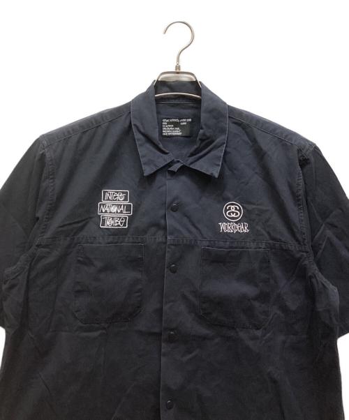 stussy（ステューシー）stussy (ステューシー) 半袖シャツ ネイビー サイズ:X-LARGEの古着・服飾アイテム