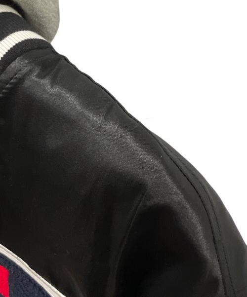 Champion（チャンピオン）Champion (チャンピオン) SUPREME (シュプリーム) Hooded Satin Varsity Jacket ブラック サイズ:Ｌの古着・服飾アイテム