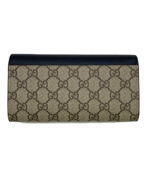 GUCCI（グッチ）GUCCI (グッチ) コンチネンタルウォレット ベージュ×ブラックの古着・服飾アイテム