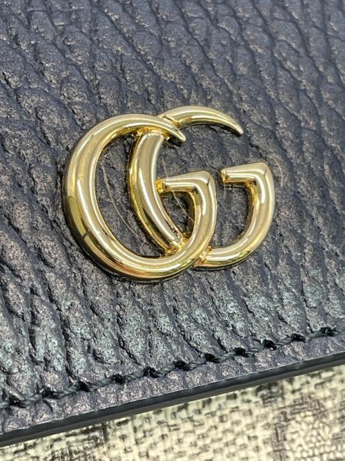 GUCCI（グッチ）GUCCI (グッチ) コンチネンタルウォレット ベージュ×ブラックの古着・服飾アイテム