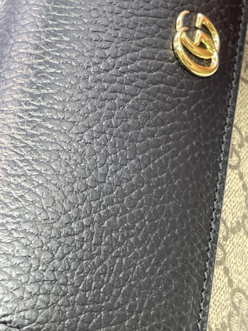 GUCCI（グッチ）GUCCI (グッチ) コンチネンタルウォレット ベージュ×ブラックの古着・服飾アイテム